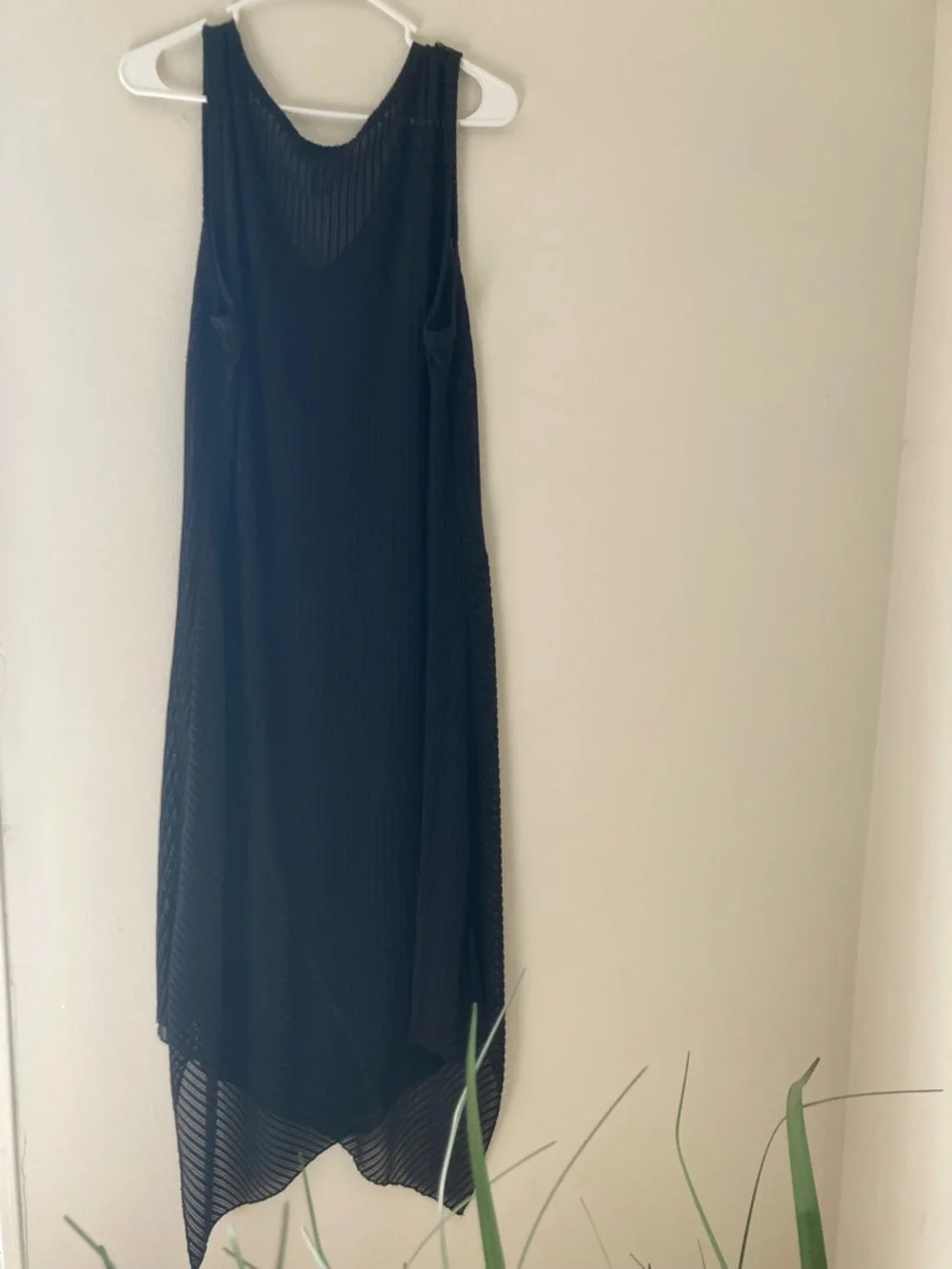 J. Valdi Simple Black Maxi Tank Cover Up Dress - Picture 5 of 5